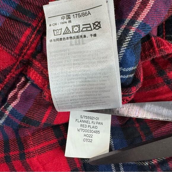 Gap Flannel PJ Joggers Cotton Red Plaid Medium Lounge pants - Picture 8 of 13